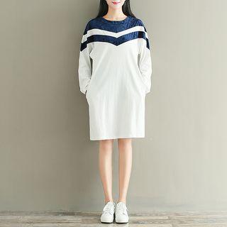 Color Block Knit Pullover Dress