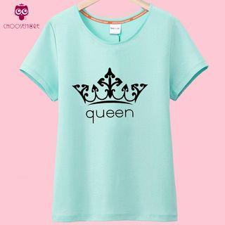 Crown Print Short Sleeve T-shirt