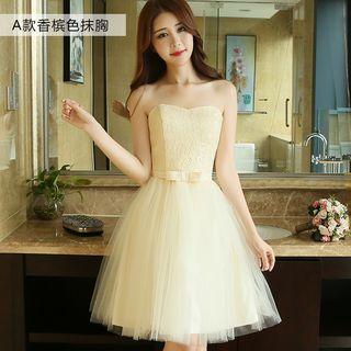 Sleeveless/ Cap Sleeve / Strapless/ Off Shoulder Bridesmaid Dress