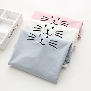 Cat Embroidered Sweatshirt