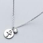 925 Sterling Silver Cross Disc Pendant Necklace