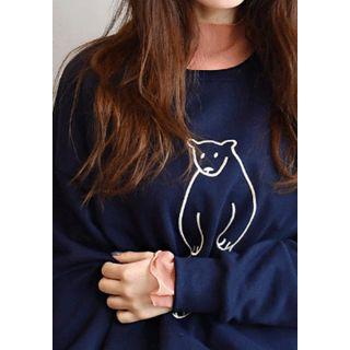 Mock-neck Sheer Chiffon Top