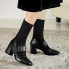 Block-heel Mid-calf Tall Boots