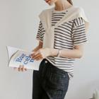 Inset Top Stripe Summer Knit Top