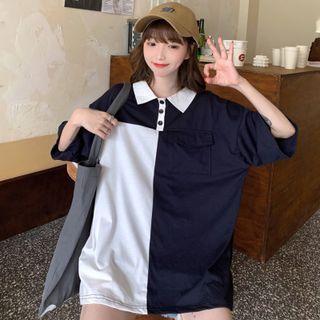 Short-sleeve Wide Medium Long Top