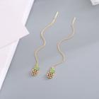 Pineapple Threader Earring 1 Pair - Gold - One Size