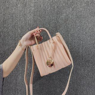 Pleated Pvc Shoulder Bag