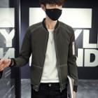 Contrast Stitching Bomber Jacket