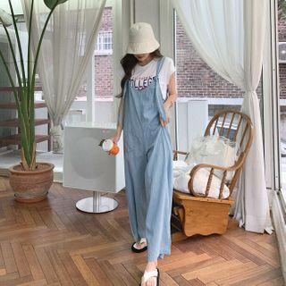Tie-strap Jumper Pants Light Blue - One Size
