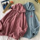 Logo Ribbed Hoodie