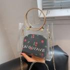 Set: Chain Pvc Crossbody Bag + Pouch
