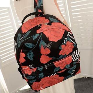 Canvas Floral Backpack