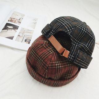 Plaid Round Hat