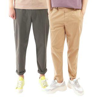 Plus Size Band-waist Cotton Pants
