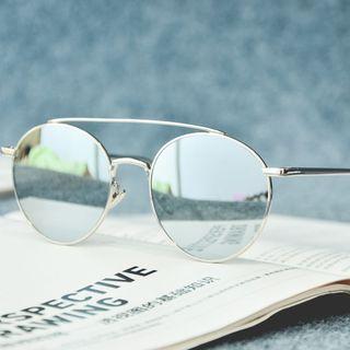 Metal Brow Bar Sunglasses
