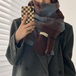 Plaid Sherpa Fleece Scarf