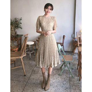 Dali Hotel Pleated Lace A-line Dress