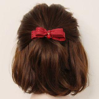 Bead & Bow Hair Clip