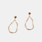 Irregular Alloy Hoop Dangle Earring 1 Pair - Gold - One Size