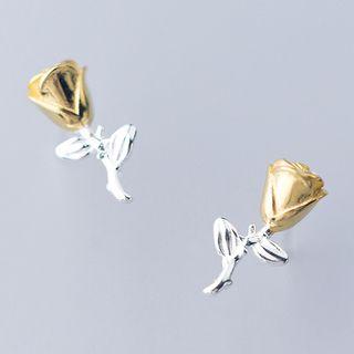 925 Sterling Silver Rose Earring