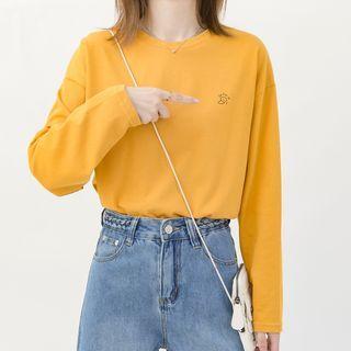 Cartoon Duck Print Long-sleeve T-shirt