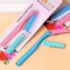 Foldable Eyebrow Razor With Replacement Blade Pink & Blue & Green - One Size