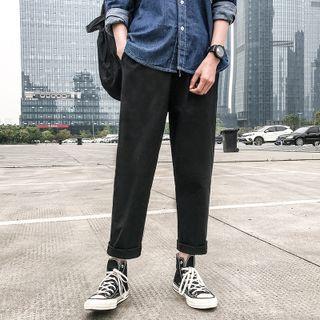 Plain Straight Leg Pants / Set