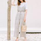 Print Spaghetti Strap Culotte Jumpsuit