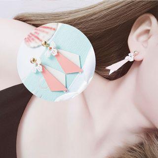 Lace Triangle Dangle Earring As Shown In Figure - One Size