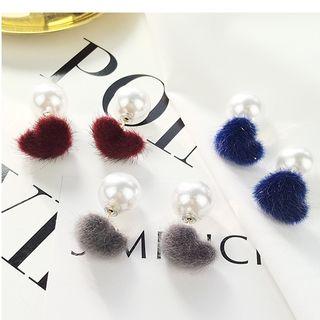 Heart Double-side Stud Earring