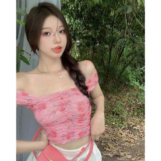 Floral Slim Fit Crop Tank Top