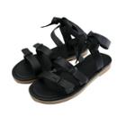 Faux-leather Bow-detail Sandals