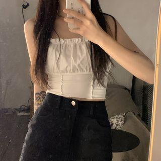 Bandeau Camisole / Denim Skirt