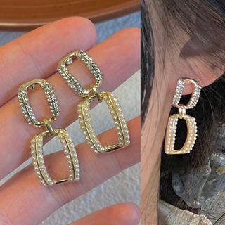 Faux Pearl Drop Earring 1 Pair - 1572a - Gold - One Size