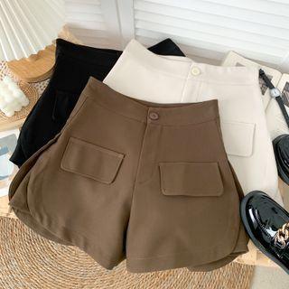 False-pocket High-waist Hot Shorts