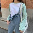 Crop Wide Leg Jumper Jeans Blue - One Size