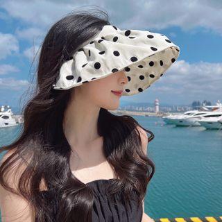 Polka Dot Ruffle Visor Hat