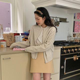 Cashmere Blend Zip Cardigan