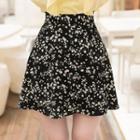 Inset Shorts Silky Floral Skirt