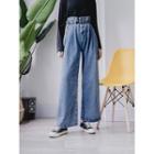 Paperbag-waist Wide-leg Jeans