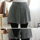 Pleat-front Wool Blend Shorts