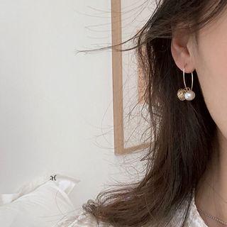 Faux Pearl Bird Nest Drop Earring Earrings - One Size