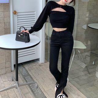 Knit Tube Top / Cardigan Shrug