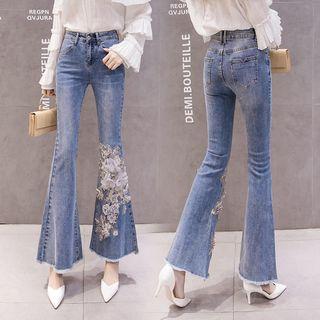 Embellished Bell-bottom Jeans