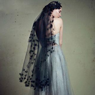 Black Layered Wedding Veil