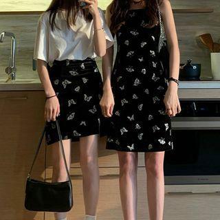 Butterfly Strappy A-line Dress / A-line Skirt