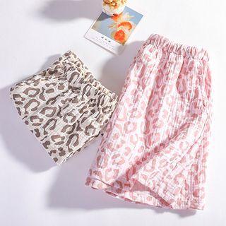 Leopard Print Lounge Shorts