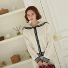 Sailor-collar Ringer Cardigan