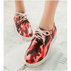Camouflage Lace-up Platform Shoes