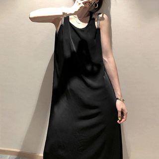 Chain Strap Sleeveless Midi Shift Dress